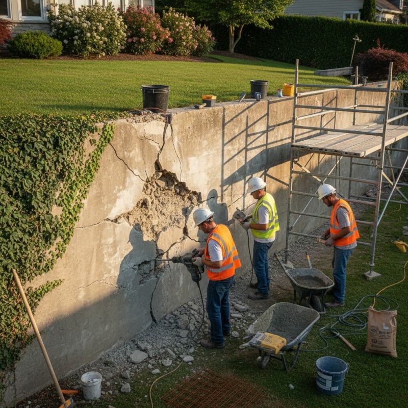Concrete Wall Repair in Waxhaw, NC