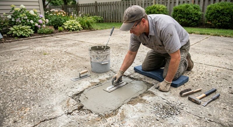 Concrete Patio Repair project example